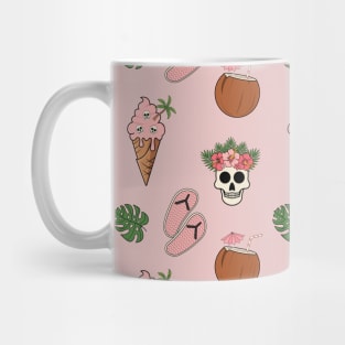 Ice Cream Summer Skulls Pattern Mug